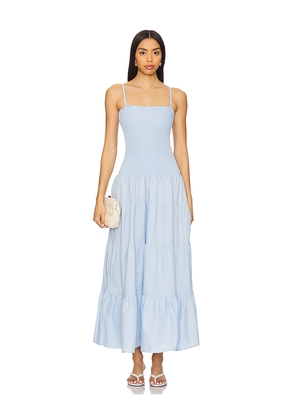 PEIXOTO Clementine Maxi Dress in Baby Blue. Size L. Also in M, XL.