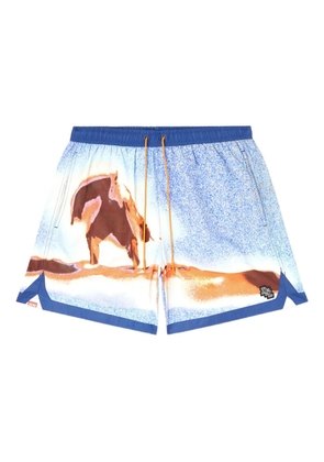 Diesel printed swim shorts - Blue