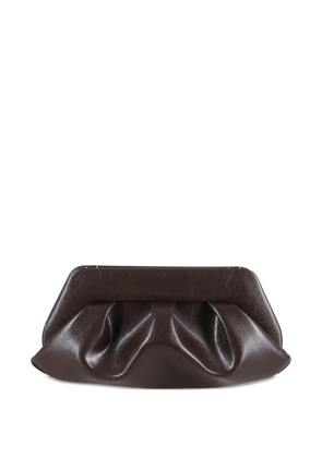 Themoirè Emera pleated leather shoulder bag - Brown
