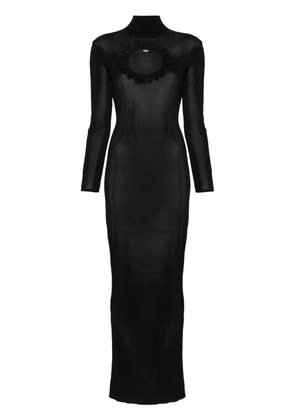 Self-Portrait cut out-detail knitted maxi dress - Black