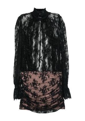 Retrofete lace-detailing high-neck dress - Black