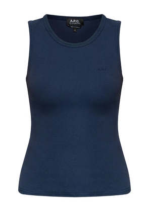A.P.C. organic cotton tank top - Blue