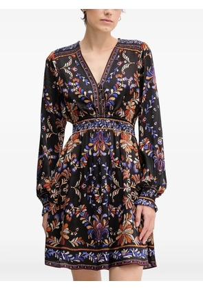 Hale Bob Ella floral V-neck dress - Black