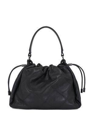 Brunello Cucinelli small Mellow diamond-pattern tote bag - Black