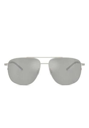 Moncler Eyewear Alumni pilot-frame double-bridge sunglasses - Silver