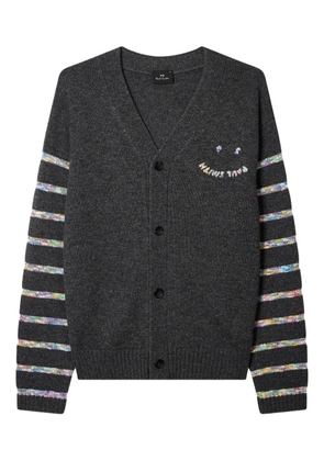 PS Paul Smith embroidered-detail cardigan - Grey