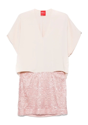 Merci panelled mini dress - Pink