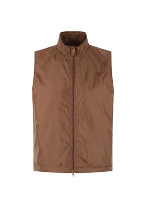 ASPESI padded zip-up vest - Brown