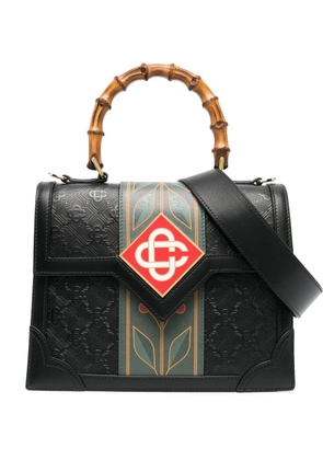 Casablanca Jeanne logo-patch tote bag - Black