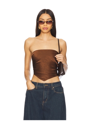 superdown Cosima Top in Brown. Size L. Also in M, S, XL.