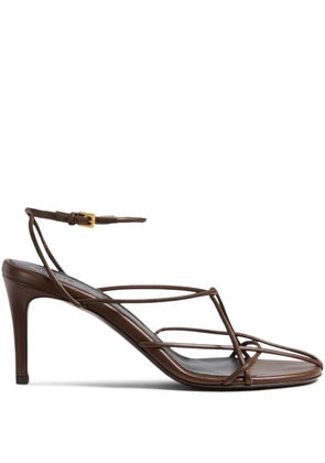 KHAITE 750mm Loulou strappy leather sandal - Brown