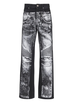 Balmain trompe l'oeil-print jeans - Black