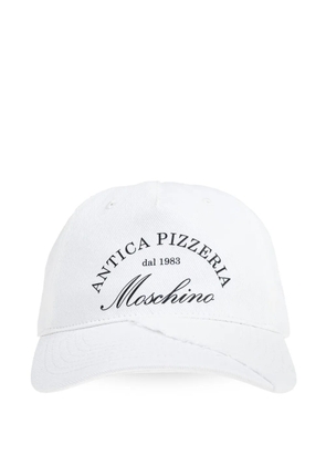 Moschino logo cap - White