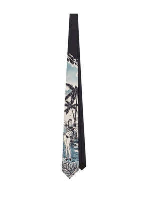 Dolce & Gabbana illustration-print tie - Blue