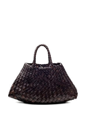 DRAGON DIFFUSION small Santa Croce interwoven tote bag - Brown
