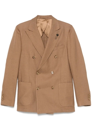 Lardini brooch-detail blazer - Brown