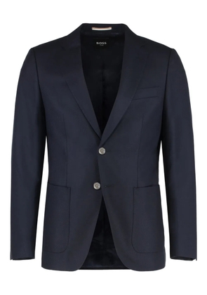 BOSS single-breasted notched-lapel jacket - Blue
