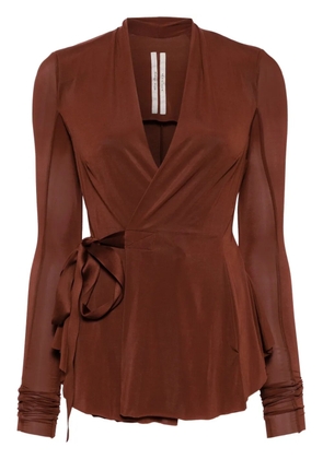 Rick Owens Hollywood wrap jacket - Brown