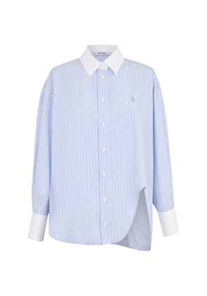 The Attico striped asymmetric shirt - Blue
