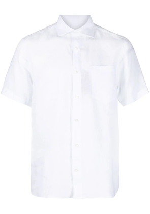 Paul & Shark short-sleeved linen shirt - White
