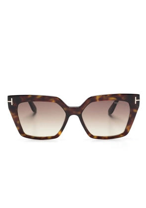 TOM FORD Eyewear Winona rectangle-frame sunglasses - Brown