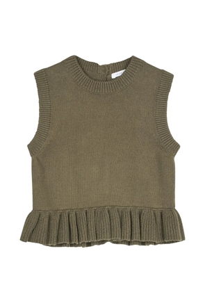 Cecilie Bahnsen Billie ruffled vest - Green