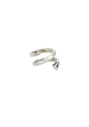 Two Jeys Twisted Icon Ring in Metallic Silver. Size 16. Also in 18.