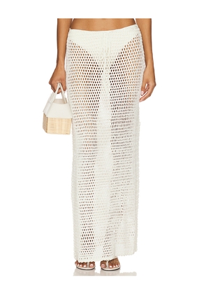 superdown Amelia Maxi Skirt in White. Size L. Also in M.