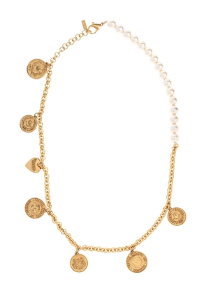 Moschino coin-charm necklace - Gold