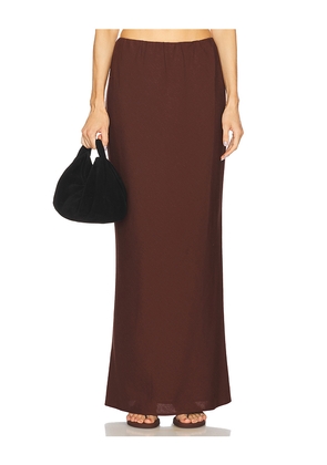 SEVEN WONDERS Comalie Maxi Skirt in Chocolate. Size L. Also in M, S, XL, XS.