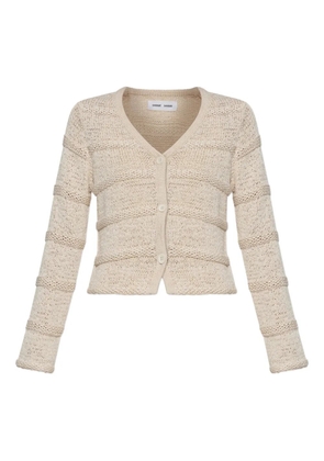 SAMSOE SAMSOE scoop-neck cardigan - Neutrals