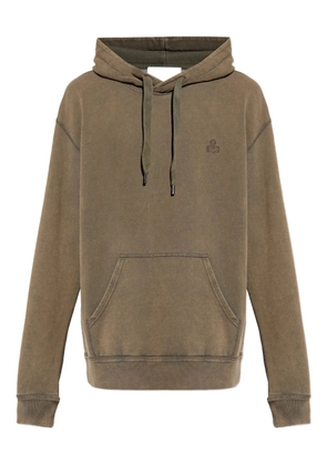 MARANT embroidered-logo hoodie - Brown
