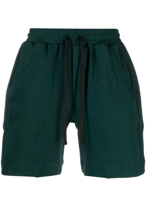 STYLAND x notRainProof drawstring-waistband organic cotton shorts - Green