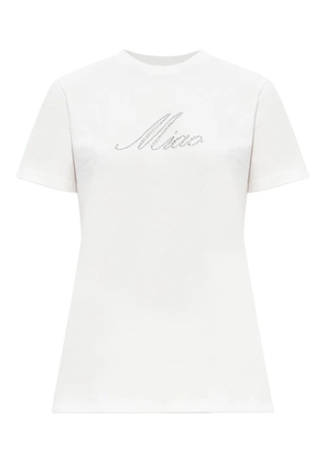 Blumarine rhinestone-embellished T-shirt - White