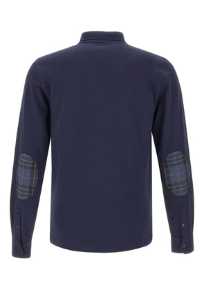 Sun68 elbow-patch long-sleeve polo shirt - Blue