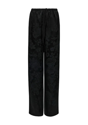 MM6 Maison Margiela floral-jacquard trousers - Black