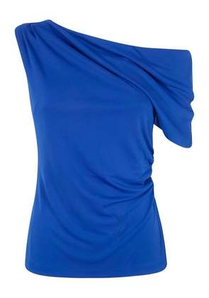 Lauren Ralph Lauren draped one-shoulder top - Blue