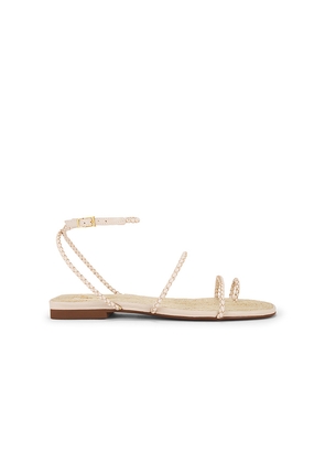 Schutz Kaya Flat Sandal in Cream. Size 10. Also in 6, 7.5, 9.5.