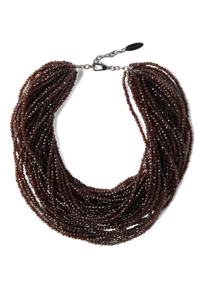Brunello Cucinelli multi-strand beaded necklace - Brown