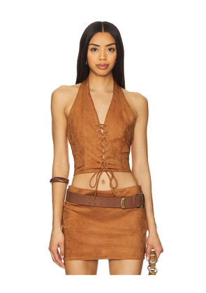 superdown Delphi Top in Tan. Size L. Also in M, S, XS, XXS.