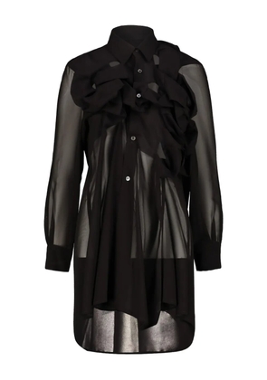 Comme Des Garçons ruffled woven shirt - Black