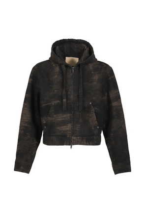 Taakk zip-up hoodie - Brown