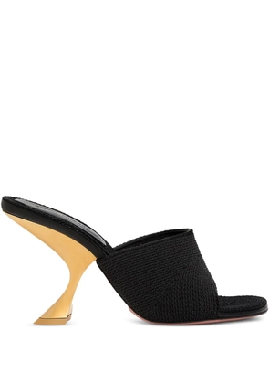 Amina Muaddi 90mm Taylor textured mules - Black