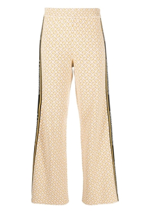 J.Lindeberg monogram-print logo-tape trousers - White