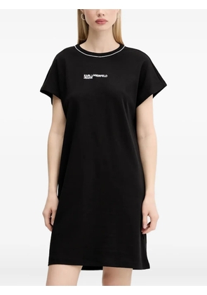 Karl Lagerfeld Jeans logo-detail T-shirt mini dress - Black
