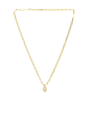 STONE AND STRAND Marina Link Necklace in Metallic Gold.