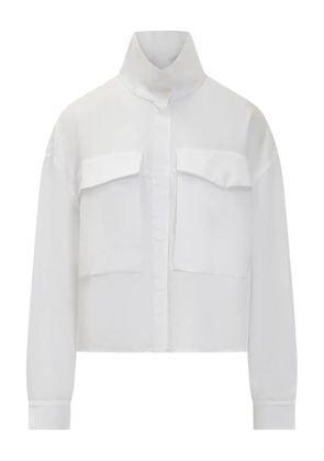IRO Calidora pocket-detail high-neck blouse - White