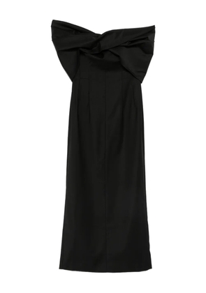 TOVE Perrine bow-detail midi dress - Black