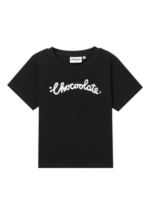 CHOCOOLATE logo-embroidered T-shirt - Black