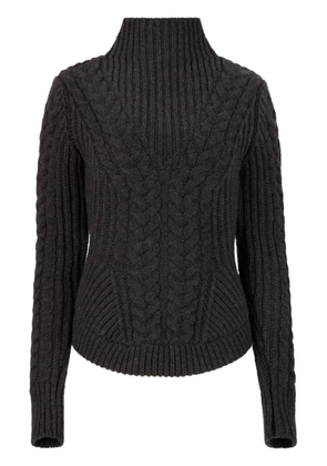 Nina Ricci cable-knit wool-blend jumper - Grey